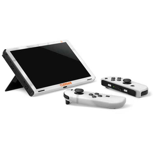 Clemson University White Jersey Nintendo Switch OLED (2021) Skin